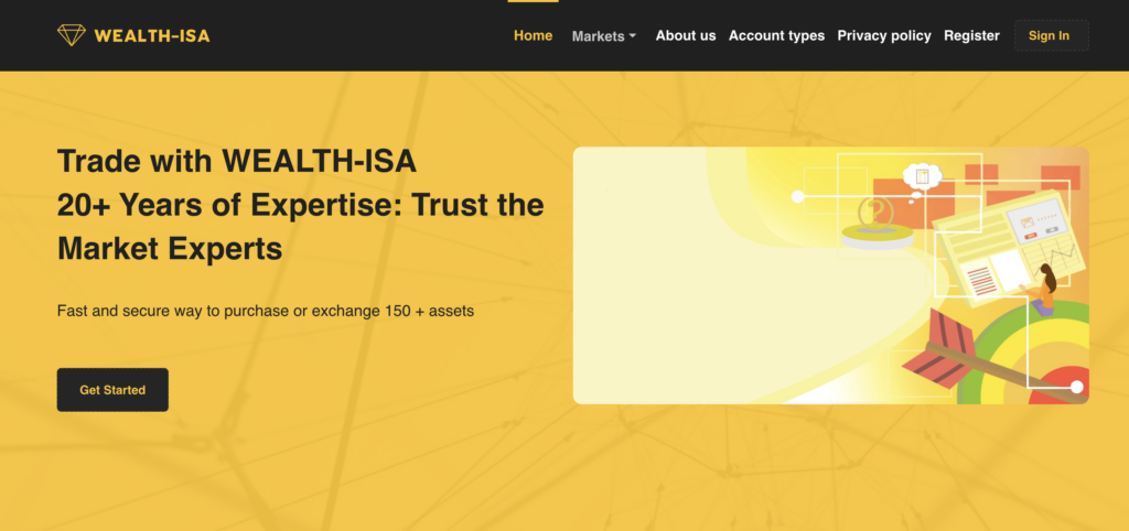 Wealth-isa home page screenshot