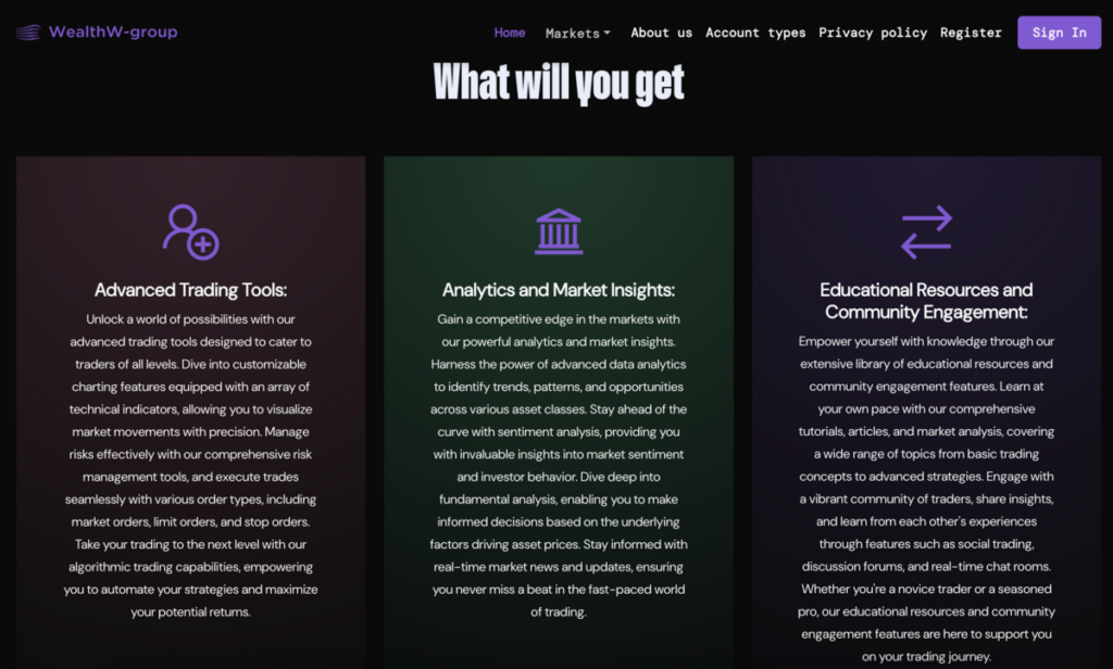 WealthW-Group page screenshot