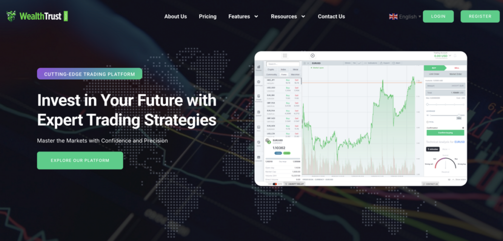 wealth-trust-capital home page screenshot