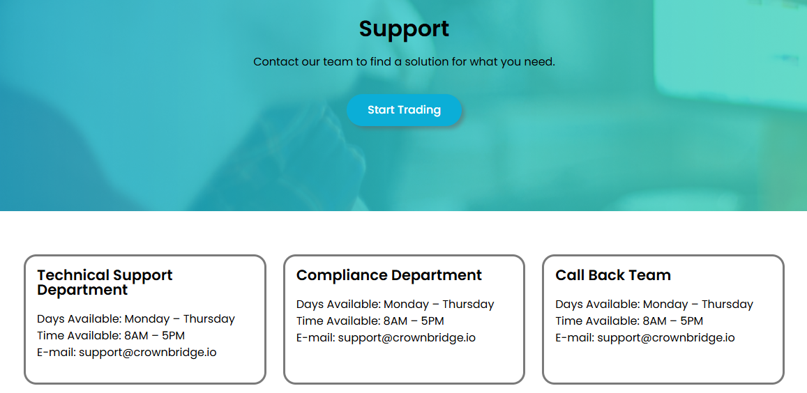 CrownBridge Customer Support